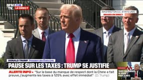 Suspension des droits de douane: "Il y aura des accords qui seront équitables, je veux l'équité", affirme Donald Trump