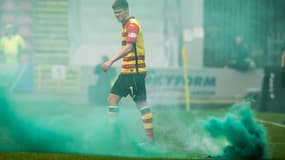 Blair Spittal, joueur de Partick Thistle, lors d'un match face au Celtic en 2018