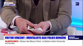 Le mentaliste Viktor Vincent réalise une démonstration sur le plateau de BFM Paris Île-de-France