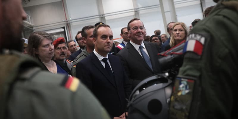 Le ministre des Armées, Sébastien Lecornu, et son homologue allemand Boris Pistorius, se sont rencontrés sur la base aérienne d'Evreux le 21 septembre.