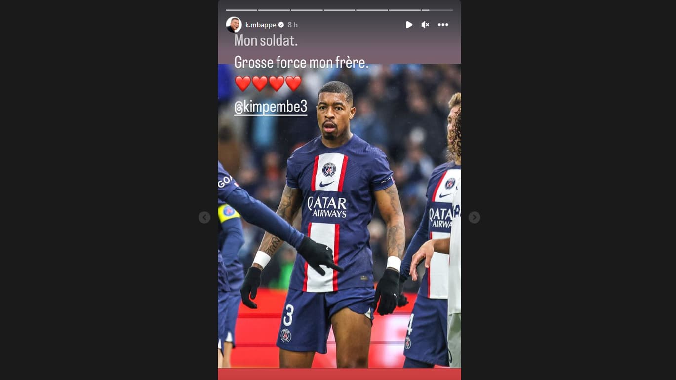 Le message de soutien de Mbappé à Kimpembe