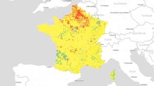 Carte "Dans mon eau" de la fiabilité de l'eau potable, réalisée par Générations futures