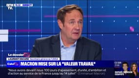 Laurent Escure (Unsa) sur la rencontre entre Emmanuel Macron et le patronat à l'Élysée: "Cette réunion est une mise en scène"