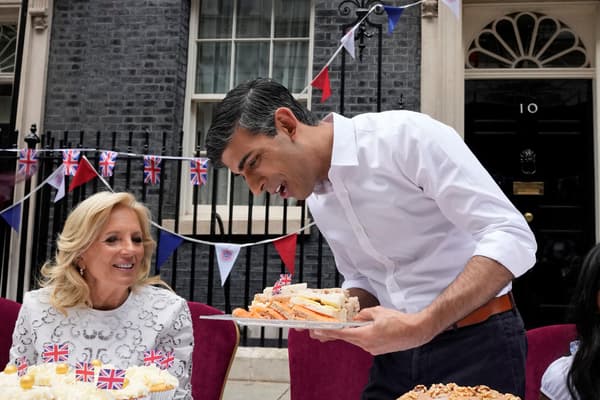 US First Lady Jill Biden and British Prime Minister Rishi Sunak celebrate the "Big Lunch" the day after Charles III