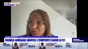 Législatives: Farida Amrani, candidate Nupes élue dans la 1ère circonscription de l'Essonne, estime que les Essonniens "ont retrouvé une députée de gauche qui avait manqué à cette circonscription"