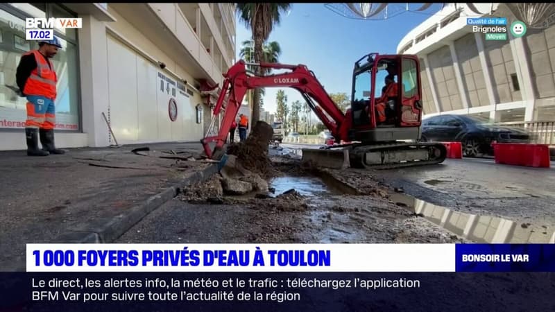 Var: 1000 foyers brièvement privés d'eau à Toulon