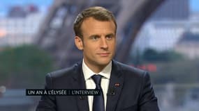 Emmanuel Macron sur BFMTV pour "Un an à l'Élysée".