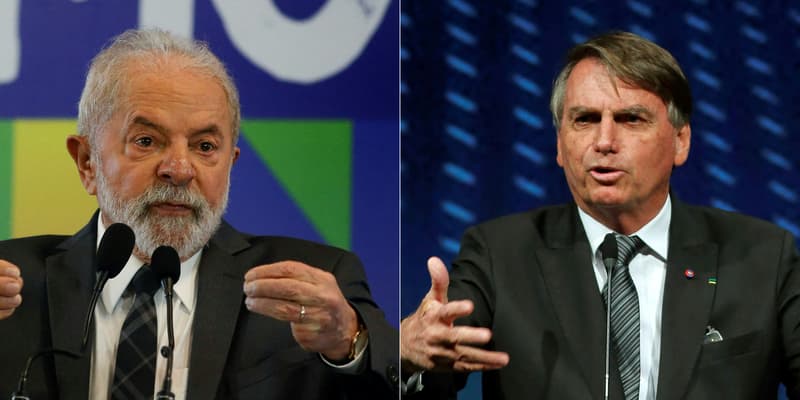 Luiz Inacio Lula da Silva et Jair Bolsonaro.