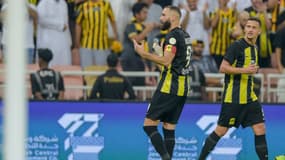 Karim Benzema avec son club d'Al-Ittihad FC le 6 octobre 2023