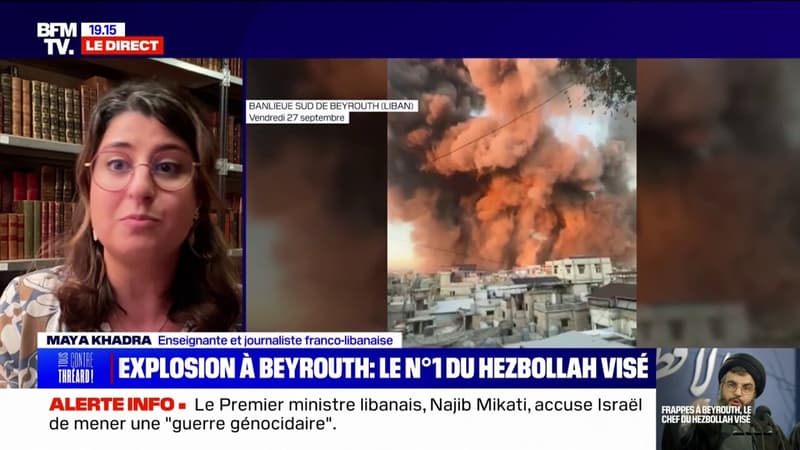 Frappes israéliennes au Liban: C'est une guerre qu'ils n'ont pas demandée. Les Libanais demandent la paix, assure Maya Khadra (enseignante et journaliste franco-libanaise)