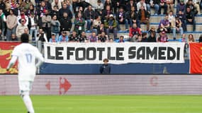 Une banderole contre la programmation le 26 octobre 2024 à Caen