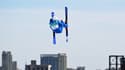Le Français Antoine Adelisse lors de l'épreuve de Big Air des JO 2022 de Pékin