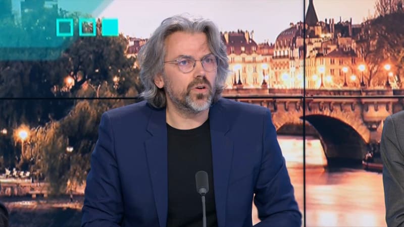 Le député LFI Aymeric Caron sur le plateau de BFMTV le vendredi 7 avril.
