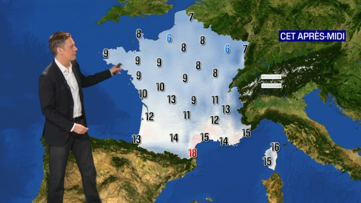 Les températures pour ce dimanche 5 mars 2023 