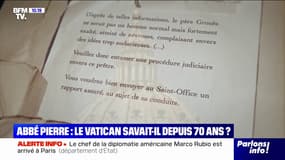Abbé Pierre: "On a retrouvé deux lettres qui montrent que le Saint-Office était au courant", indique Michaëlle Gagnet (journaliste RMC)