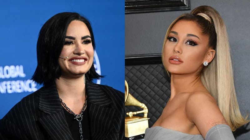 Les chanteuses Demi Lovato et Ariana Grande.