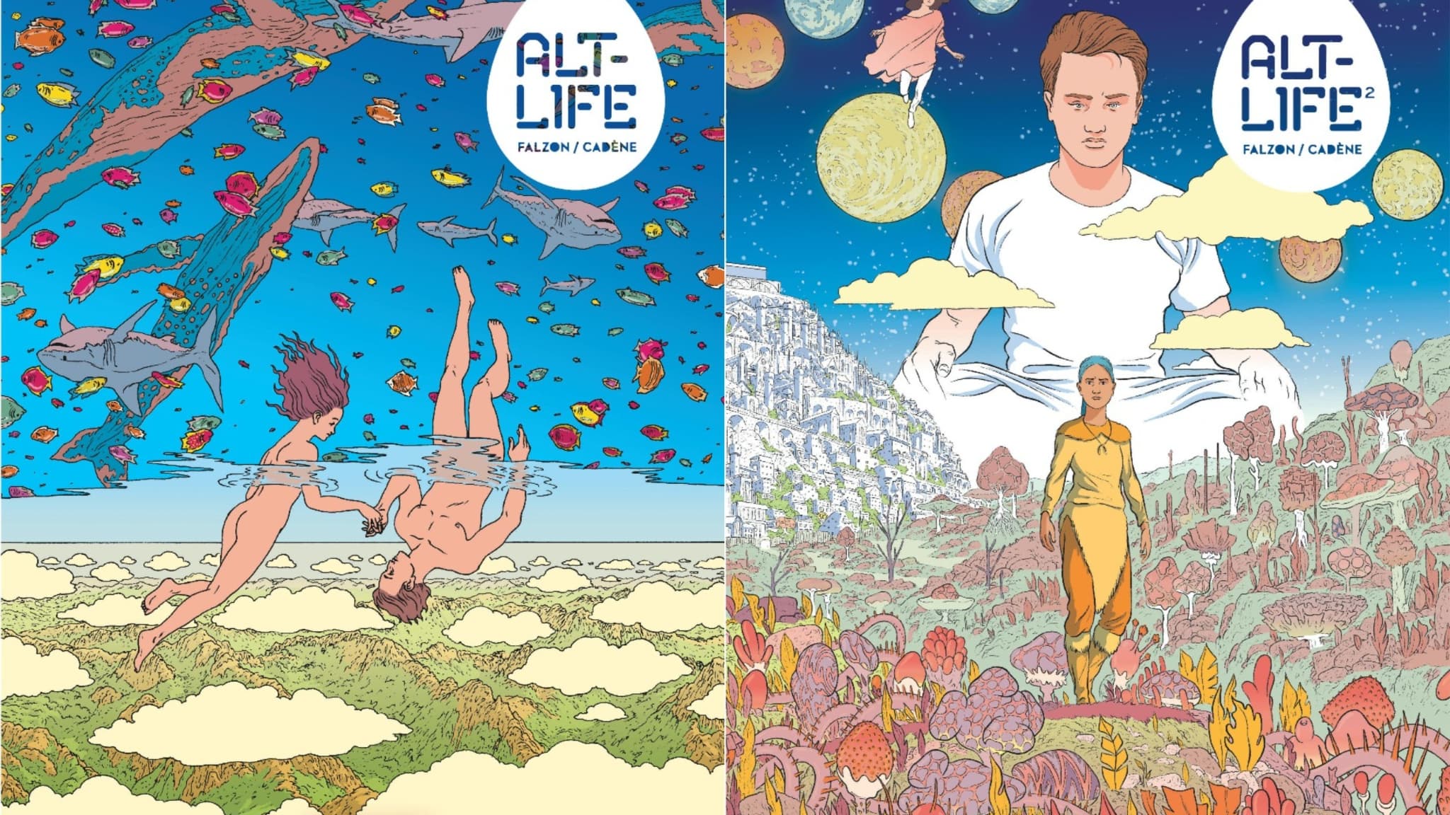 Les deux tomes de la BD de SF "Alt-Life"