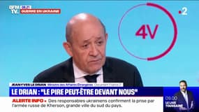 Guerre en Ukraine: "Il est possible que le pire soit devant nous" pour Jean-Yves Le Drian