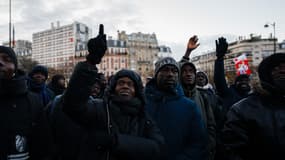 Une manifestation contre la loi immigration à Paris (illustration)  	