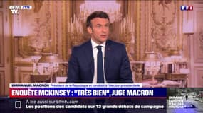 Pour Emmanuel Macron, "c'est très bien" qu'une enquête ait été ouverte sur McKinsey