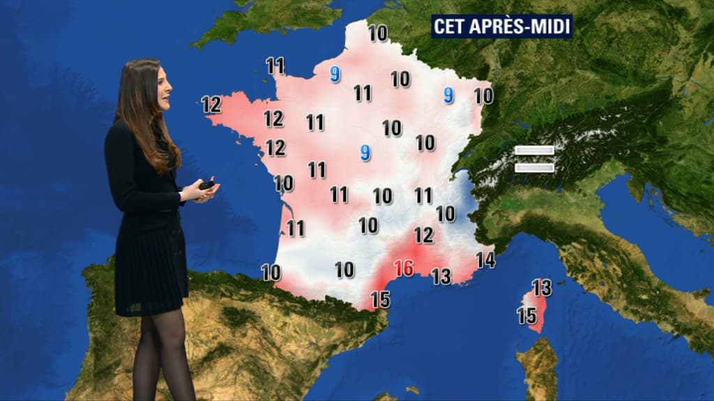 Les températures mardi après-midi. Les températures mardi après-midi.