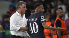 PSG : Christophe Galtier et Neymar face au Maccabi Haïfa
