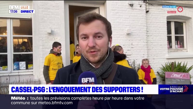 Coupe de France: les supporters nordistes mobilisés avant le match entre le Pays de Cassel et le PSG