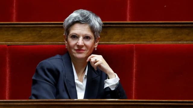 La députée EELV Sandrine Rousseau le 3 octobre 2022 à l'Assemblée nationale à Paris.