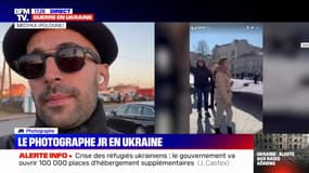 Ukraine: JR raconte l'histoire derrière son œuvre de 45 mètres déployée à Lviv