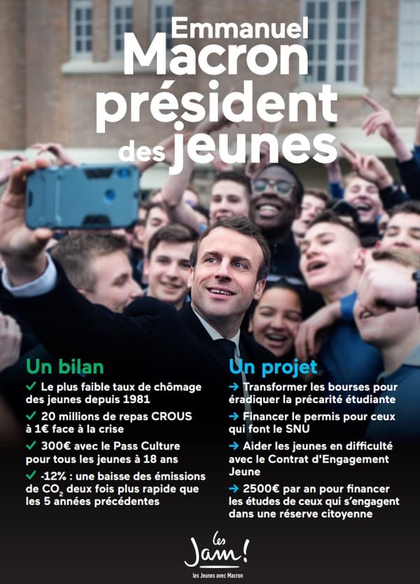 Le tract d'Emmanuel Macron dédié aux jeunes