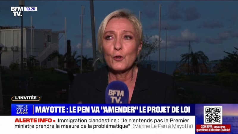 Mayotte: Marine Le Pen affirme que le RN 