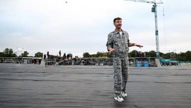 Thomas Jolly, en marge des répétitions de la cérémonie de clôture des Jeux olympiques de Paris, le 3 juillet 2024