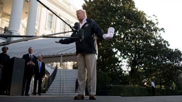 Donald Trump s'exprime face à la presse, le 3 octobre, à la Maison Blanche.
