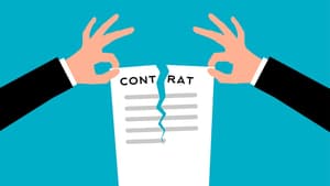 Un contrat déchiré (illustration).