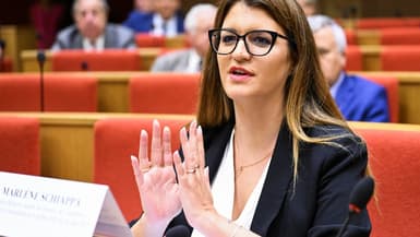 Marlène Schiappa auditionnée par la commission d'enquête sur le fonds Marianne au Sénat le 14 juin 2023 