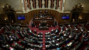Les sénateurs examinent le projet de loi de financement de la sécurité sociale 2025, au Sénat à Paris le 26 novembre 2024