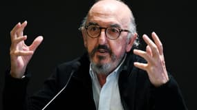 Jaume Roures, patron catalan du groupe espagnol Mediapro, lors d'une conférence de presse à Paris le 21 octobre 2020