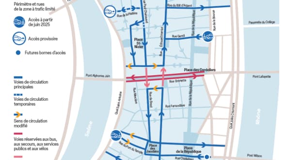 Le plan de circulation et zone à trafic limité à partir du 21 juin Le plan de circulation et zone à trafic limité à partir du 21 juin