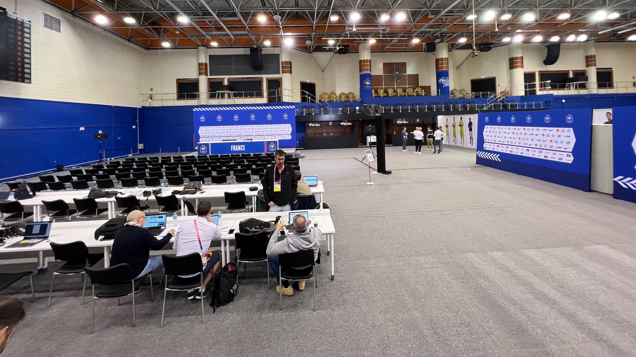 L'espace réservé à la presse du stade Jassim-Bin-Hamad
