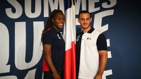 La judoka Clarisse Agbegnenou et le gymnaste Samir Aït Saïd désignés porte-drapeaux français aux JO de Tokyo, le 5 juillet 2021 au CNOSF à Paris
