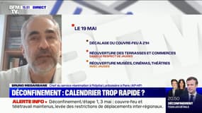 Le calendrier du déconfinement en 4 étapes est "raisonnable" pour le Pr Bruno Megarbane