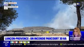 Incendie à Lançon-Provence: le feu, désormais fixé, a parcouru 30 hectares