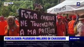 Alpes-de-Haute-Provence: manifestations de chasseurs à Forcalquier