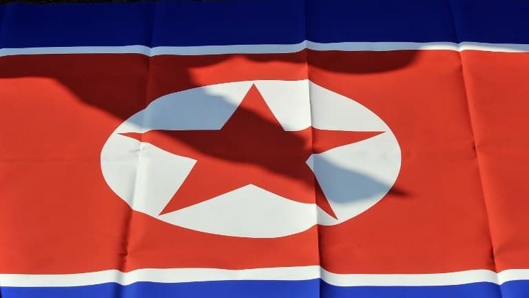 Drapeau de la Corée du Nord (illustration).