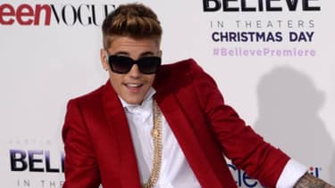 Justin Bieber lors de la première du film "Justin Bieber's Believe", le 18 décembre 2013, à Los Angeles.