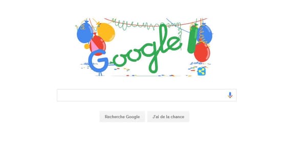 Le doodle anniversaire de Google.