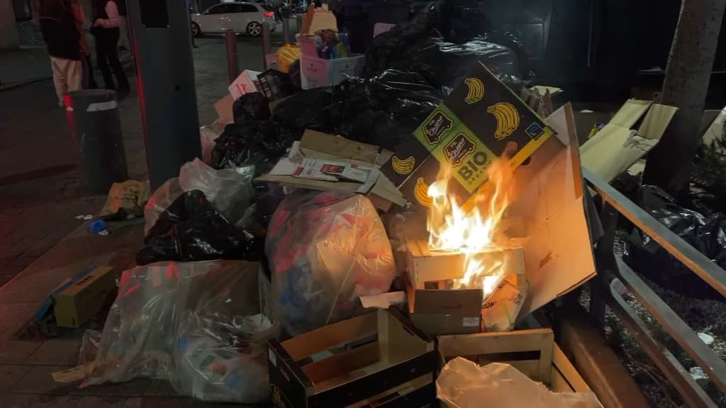 Une manifestation sauvage a réuni entre 50 et 100 personnes mercredi 22 mars à Marseille, plusieurs poubelles incendiées.