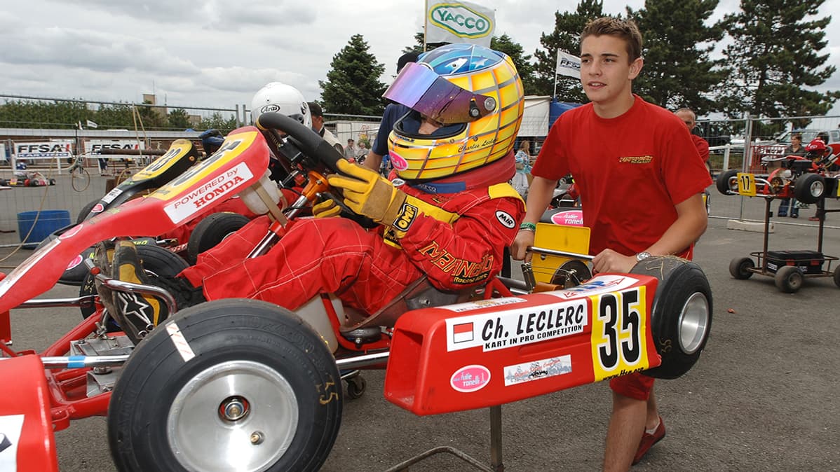 Charles Leclerc et Jules Bianchi en karting