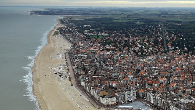 Le rivage de la station balnéaire de Knokke-Heist.