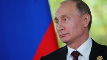 Vladimir Poutine le 11 novembre 2017 lors d'une conférence de presse au Vietnam